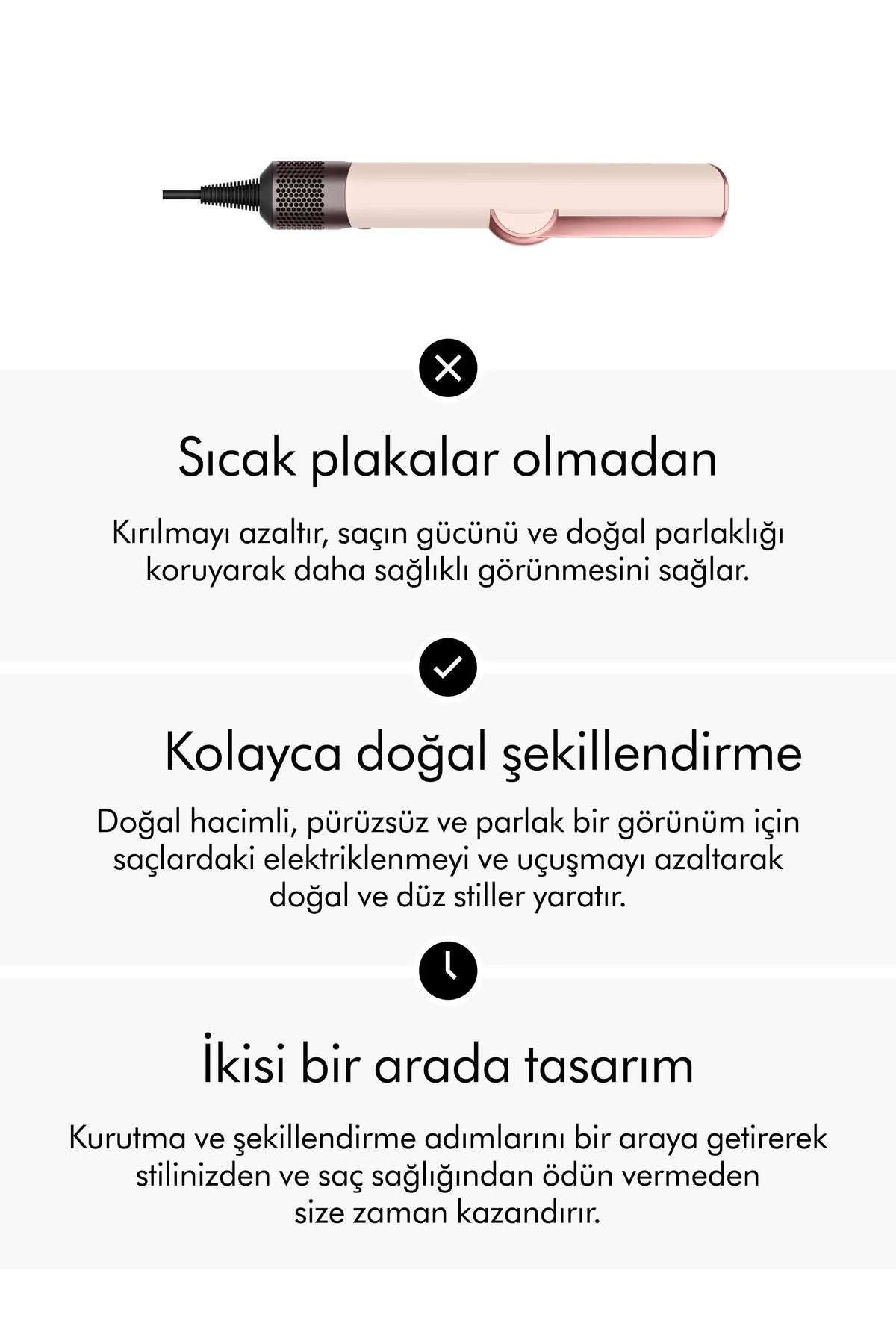 DYSON Airstrait™ Saç Düzleştirici (Ceramic Pink)