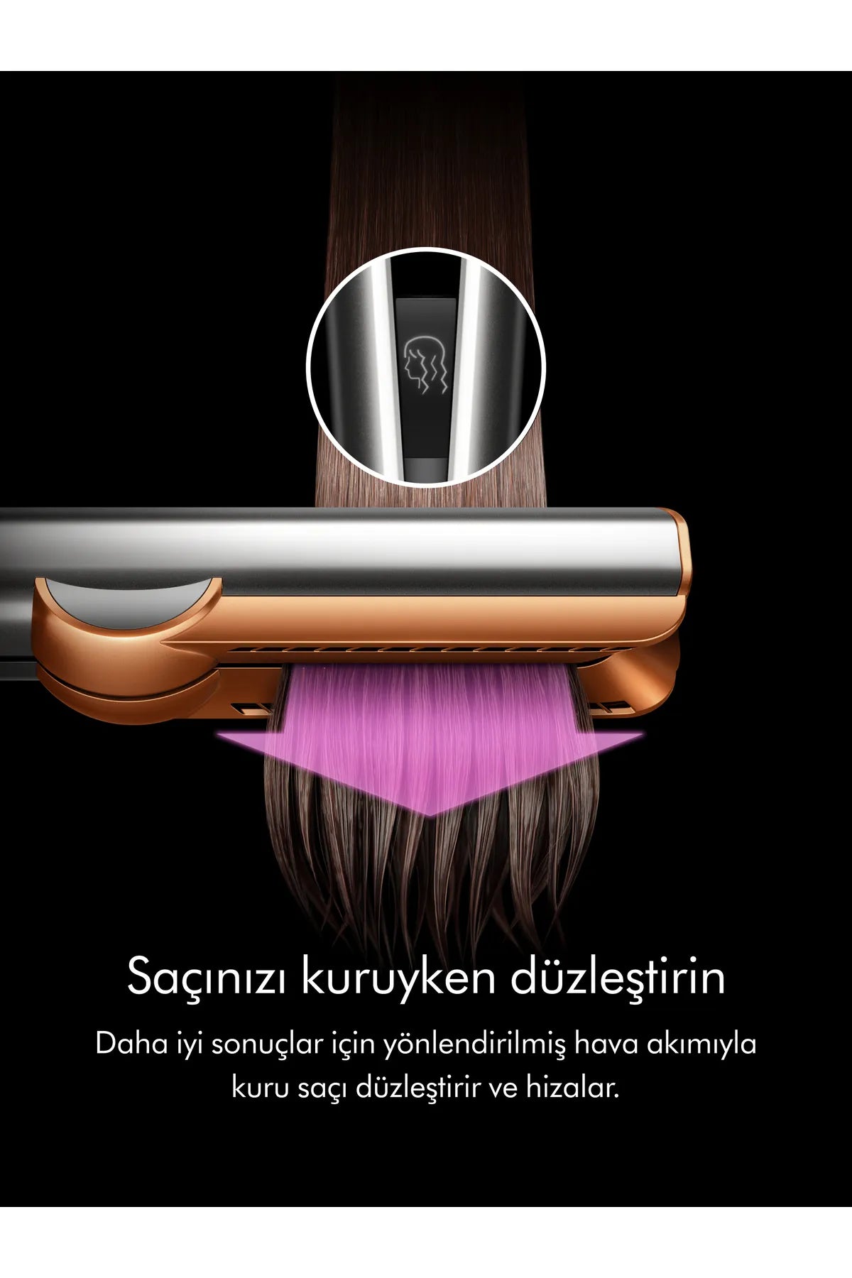 DYSON Airstrait™ saç düzleştirici (Jasper Plum)